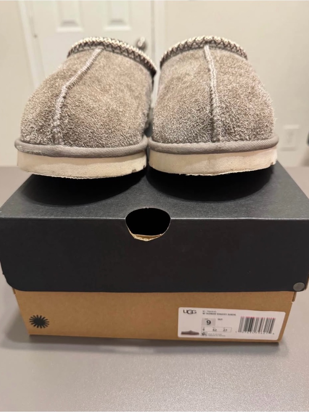 UGG Mens Suede Slip-On Slippers - Taupe
